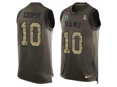 Men's Nike Los Angeles Rams #10 Pharoh Cooper Limited Green Salute to Service Tank Top NFL Jersey