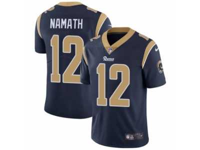 Men's Nike Los Angeles Rams #12 Joe Namath Vapor Untouchable Limited Navy Blue Team Color NFL Jersey