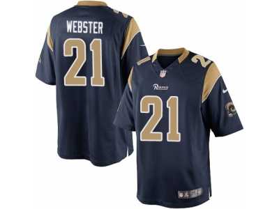 Men's Nike Los Angeles Rams #21 Kayvon Webster Limited Navy Blue Team Color NFL Jersey