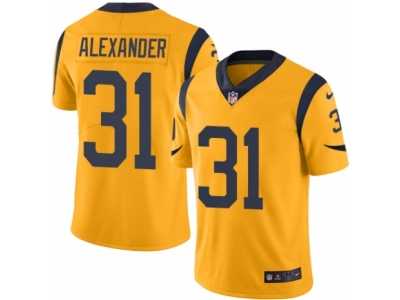 Men's Nike Los Angeles Rams #31 Mo Alexander Limited Gold Rush NFL Jersey