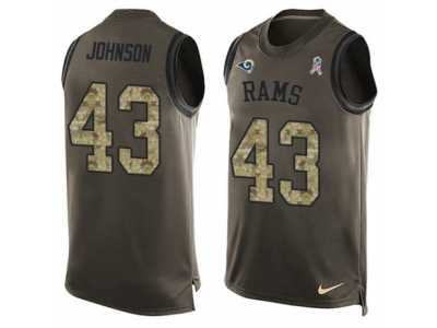 Men's Nike Los Angeles Rams #43 John Johnson Limited Green Salute to Service Tank Top NFL Jersey