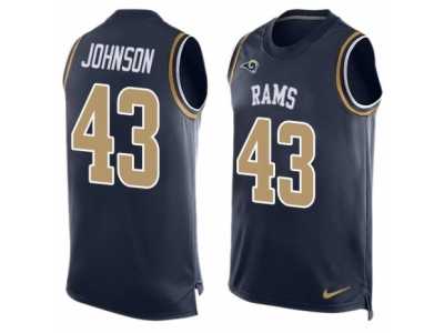 Men's Nike Los Angeles Rams #43 John Johnson Limited Navy Blue Player Name & Number Tank Top NFL Jersey