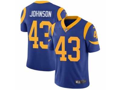 Men's Nike Los Angeles Rams #43 John Johnson Vapor Untouchable Limited Royal Blue Alternate NFL Jersey