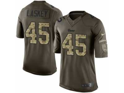Men's Nike Los Angeles Rams #45 Zach Laskey Limited Green Salute to Service NFL Jersey