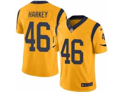 Men's Nike Los Angeles Rams #46 Cory Harkey Limited Gold Rush NFL Jersey