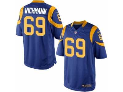 Men's Nike Los Angeles Rams #69 Cody Wichmann Limited Royal Blue Alternate NFL Jersey
