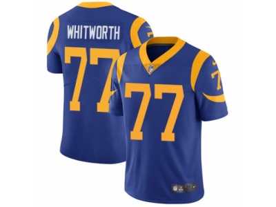 Men's Nike Los Angeles Rams #77 Andrew Whitworth Vapor Untouchable Limited Royal Blue Alternate NFL Jersey