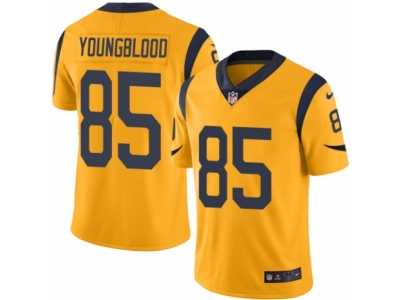 Men's Nike Los Angeles Rams #85 Jack Youngblood Limited Gold Rush NFL Jersey