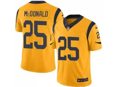 Nike Los Angeles Rams #25 T.J. McDonald Gold Men's Stitched NFL Limited Rush Jersey