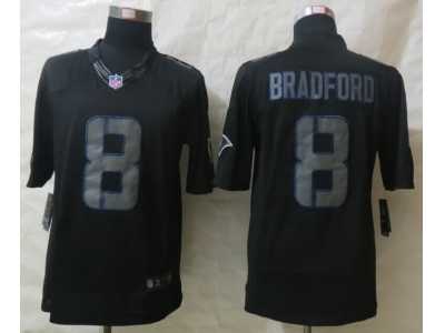 Nike St.Louis Rams #8 Bradford Black Jerseys(Impact Limited)