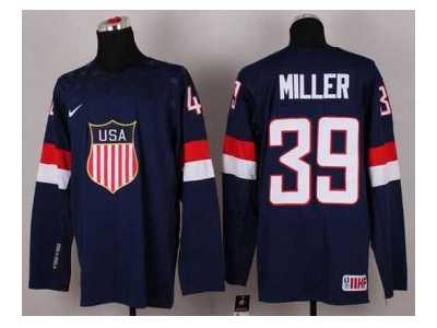 2014 winter olympics nhl jerseys #39 miller blue USA