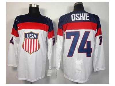 2014 winter olympics nhl jerseys #74 oshie white USA