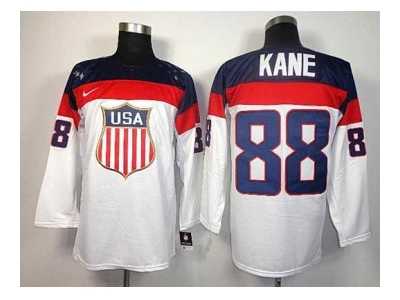 2014 winter olympics nhl jerseys #88 kane white USA