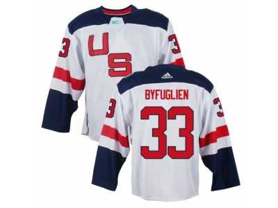 Men Adidas Team USA #33 Dustin Byfuglien White 2016 World Cup Ice Hockey Jersey