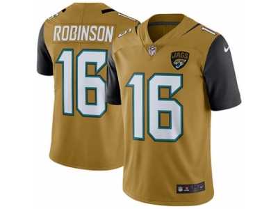Men's Nike Jacksonville Jaguars #16 Denard Robinson Limited Gold Rush NFL Jersey