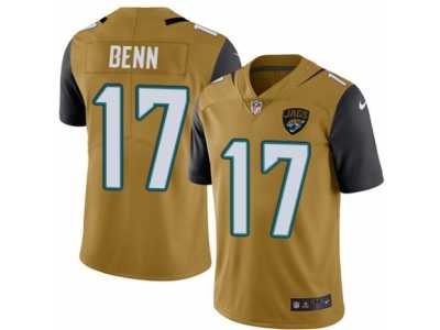 Men's Nike Jacksonville Jaguars #17 Arrelious Benn Limited Gold Rush NFL Jersey