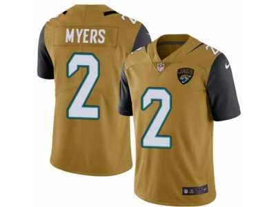 Men's Nike Jacksonville Jaguars #2 Jason Myers Limited Gold Rush NFL Jersey
