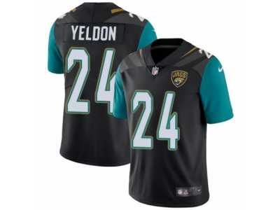 Men's Nike Jacksonville Jaguars #24 T.J. Yeldon Vapor Untouchable Limited Black Alternate NFL Jersey
