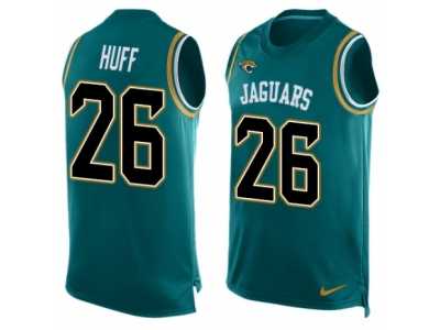Men's Nike Jacksonville Jaguars #26 Marqueston Huff Limited Teal Green Player Name & Number Tank Top NFL Jersey