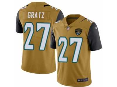 Men's Nike Jacksonville Jaguars #27 Dwayne Gratz Limited Gold Rush NFL Jersey