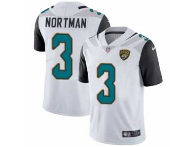Men's Nike Jacksonville Jaguars #3 Brad Nortman White Vapor Untouchable Limited Player NFL Jersey