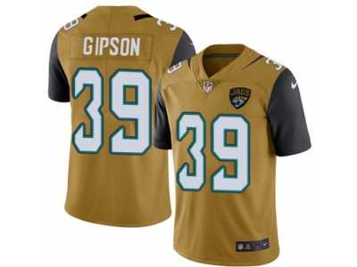 Men's Nike Jacksonville Jaguars #39 Tashaun Gipson Limited Gold Rush NFL Jersey