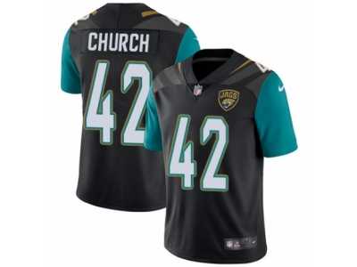 Men's Nike Jacksonville Jaguars #42 Barry Church Vapor Untouchable Limited Black Alternate NFL Jersey
