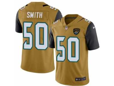 Men's Nike Jacksonville Jaguars #50 Telvin Smith Limited Gold Rush NFL Jersey