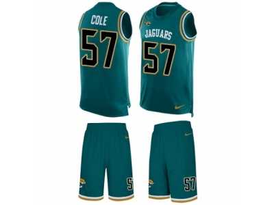 Men's Nike Jacksonville Jaguars #57 Audie Cole Limited Teal Green Tank Top Suit NFL Jersey