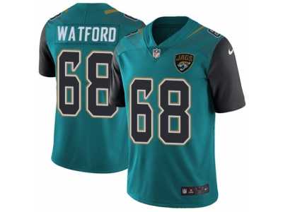 Men's Nike Jacksonville Jaguars #68 Earl Watford Vapor Untouchable Limited Teal Green NFL Jersey