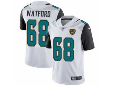 Men's Nike Jacksonville Jaguars #68 Earl Watford White Vapor Untouchable Limited Player NFL Jersey