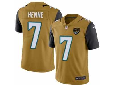 Men's Nike Jacksonville Jaguars #7 Chad Henne Limited Gold Rush NFL Jersey