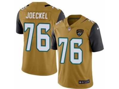 Men's Nike Jacksonville Jaguars #76 Luke Joeckel Limited Gold Rush NFL Jersey