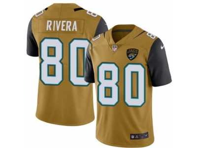 Men's Nike Jacksonville Jaguars #80 Mychal Rivera Limited Gold Rush NFL Jersey
