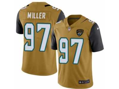 Men's Nike Jacksonville Jaguars #97 Roy Miller Limited Gold Rush NFL Jersey