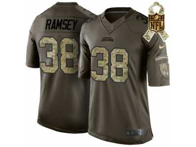 Nike Jacksonville Jaguars #38 Jalen Ramsey Green Salute To Service Limited Jersey