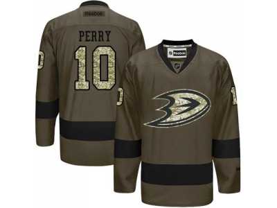 Anaheim Ducks #10 Corey Perry Green Salute to Service Stitched NHL Jersey