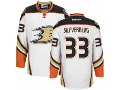 Men's Reebok Anaheim Ducks #33 Jakob Silfverberg Authentic White Away NHL Jersey