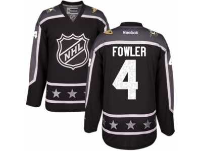 Men's Reebok Anaheim Ducks #4 Cam Fowler Authentic Black Pacific Division 2017 All-Star NHL Jersey