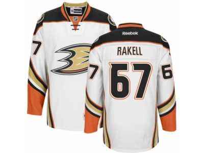 Men's Reebok Anaheim Ducks #67 Rickard Rakell Authentic White Away NHL Jersey