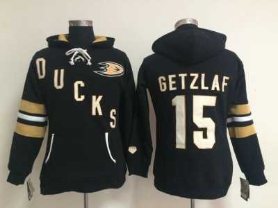 NHL Anaheim Ducks #15 Ryan Getzlaf Black jerseys (pullover hooded sweatshirt)