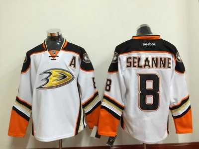 NHL Anaheim Ducks #8 Teemu Selanne white Stitched Jerseys