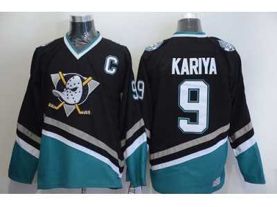 NHL Anaheim Ducks #9 Paul Kariya Black CCM Throwback Stitched Jerseys