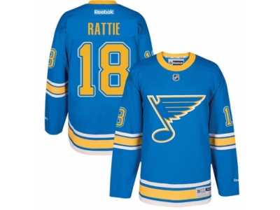Men's Reebok St. Louis Blues #18 Ty Rattie Authentic Blue 2017 Winter Classic NHL Jersey
