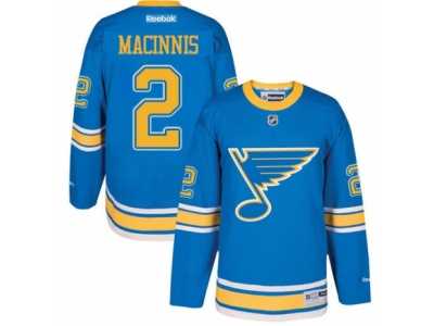 Men's Reebok St. Louis Blues #2 Al Macinnis Authentic Blue 2017 Winter Classic NHL Jersey