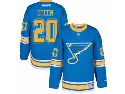 Men's Reebok St. Louis Blues #20 Alexander Steen Authentic Blue 2017 Winter Classic NHL Jersey
