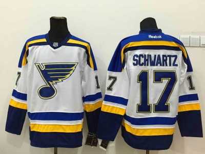 NHL St Louis Blues #17 Jaden Schwartz New White Road Stitched Jerseys