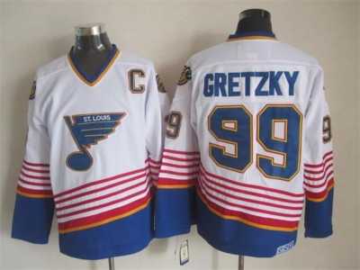 NHL St Louis Blues #99 Wayne Gretzky CCM Throwback white jerseys