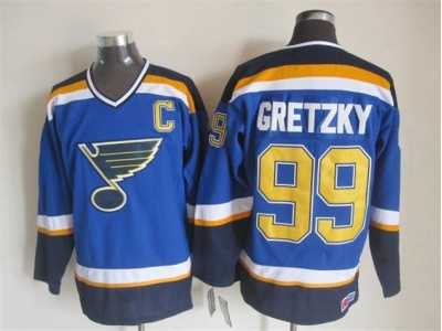 NHL St.Louis Blues #99 Gretzky blue jerseys