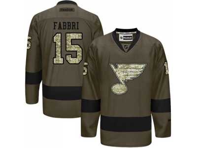 St. Louis Blues #15 Robby Fabbri Green Salute to Service Stitched NHL Jersey